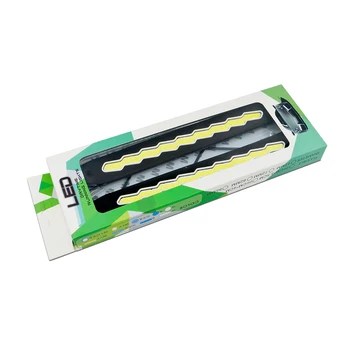 2PCS sequential Car LED Amber/White Switchback Flowing Strip Arrow Flasher Turn Signal Light 9led DRL light daytime running ligh