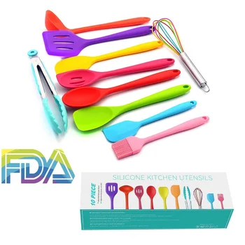 Color silicone kitchenware set of 10 pieces Eco-Friendly cooking tools set for kitchen non stick pot silicone kitchenware
Color silicone kitchenware set of 10 pieces Eco-Friendly cooking tools set for kitchen non stick pot silicone kitchenware