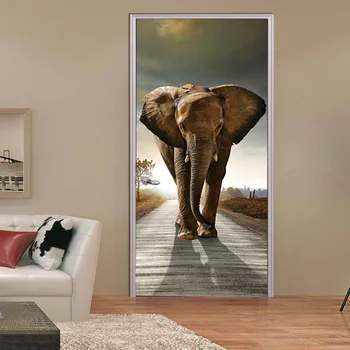 Elephant Animals Door Stickers Self-adhesive Waterproof Wallpaper for Door Home Decoration Bedroom Living Room Mural Decals 
Elephant Animals Door Stickers Self-adhesive Waterproof Wallpaper for Door Home Decoration Bedroom Living Room Mural Decals
