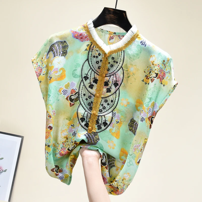 Fashion Chiffon Blouse for Women 2020 Summer New Retro Court Style Loose-Fit Printed Chiffon Shirt Short Sleeve Blouses Blusas
Fashion Chiffon Blouse for Women 2020 Summer New Retro Court Style Loose-Fit Printed Chiffon Shirt Short Sleeve Blouses Blusas