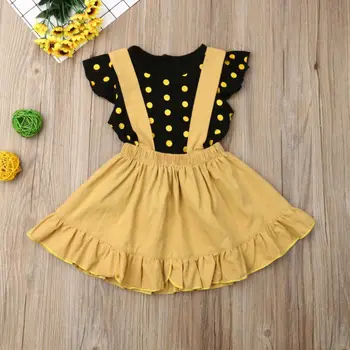 Toddler Kids Baby Girls Outfits Clothes T-shirt Tops+Strap Dress Skirt 2PCS Sets
Toddler Kids Baby Girls Outfits Clothes T-shirt Tops+Strap Dress Skirt 2PCS Sets