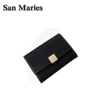 San Maries New Genuine leather Card Holder Women's Credit ID Business Card Handbags Fashion Designer Purse Short Wallet 
San Maries New Genuine leather Card Holder Women's Credit ID Business Card Handbags Fashion Designer Purse Short Wallet