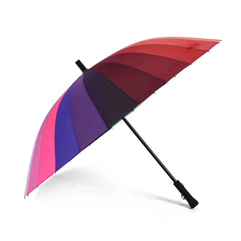 24 Bone Straight Pole Long Handle Rainbow Umbrella Ultra Large Wind-Resistant Home All-Weather Umbrella Manufacturers Customizab
24 Bone Straight Pole Long Handle Rainbow Umbrella Ultra Large Wind-Resistant Home All-Weather Umbrella Manufacturers Customizab