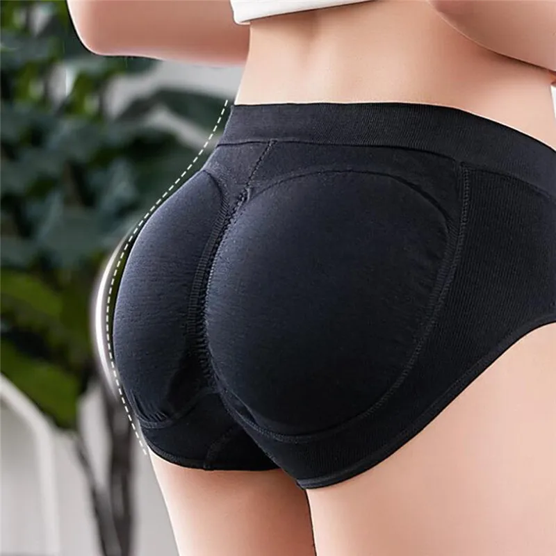 Фото Woman Panties Sexy Mid-rise Solid Color Underwear Ladies Padded Fake Ass Hip Abundant Buttocks Women Traceless Briefs | Женская одежда