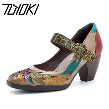 Tuyoki Retro Pumps Women Shoes Real Leather Buckle Shoes Heels Summer Spring Vintage Party Wedding Ladies Shoes Size 36-42
Tuyoki Retro Pumps Women Shoes Real Leather Buckle Shoes Heels Summer Spring Vintage Party Wedding Ladies Shoes Size 36-42
