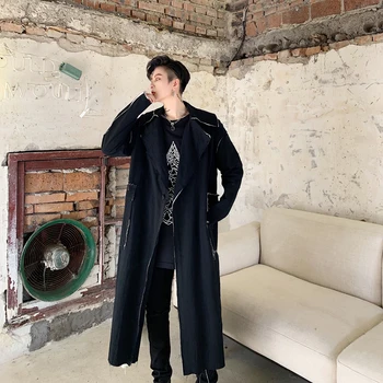 Men Long Jacket Old Side Splice Loose Casual Trench Coat Male Women Japan Streetwear Vintage Gothic Windbreaker Overcoat
Men Long Jacket Old Side Splice Loose Casual Trench Coat Male Women Japan Streetwear Vintage Gothic Windbreaker Overcoat