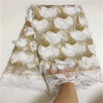 Latest Nigerian Tassel Lace Fabric 2020 white/gold High Quality Lace African Lace Fabric For Wedding Dress French Tulle Lace
Latest Nigerian Tassel Lace Fabric 2020 white/gold High Quality Lace African Lace Fabric For Wedding Dress French Tulle Lace