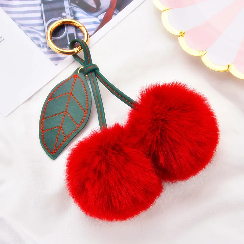Pompom Fur Ball Cherry Keychain with Green Leaf for Women Backpack Purse Ornament Gifts Birthday Cherry Key Chain/Keyrings LO27G
Pompom Fur Ball Cherry Keychain with Green Leaf for Women Backpack Purse Ornament Gifts Birthday Cherry Key Chain/Keyrings LO27G