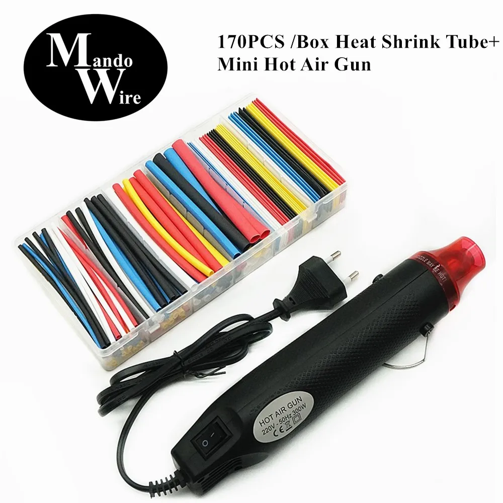Mandowire MINI Heat Gun and Wire Connector Polyolefin Heat Shrink Tube Assortment Wire Cable Sleeve Kit Can Drop Shopping
Mandowire MINI Heat Gun and Wire Connector Polyolefin Heat Shrink Tube Assortment Wire Cable Sleeve Kit Can Drop Shopping