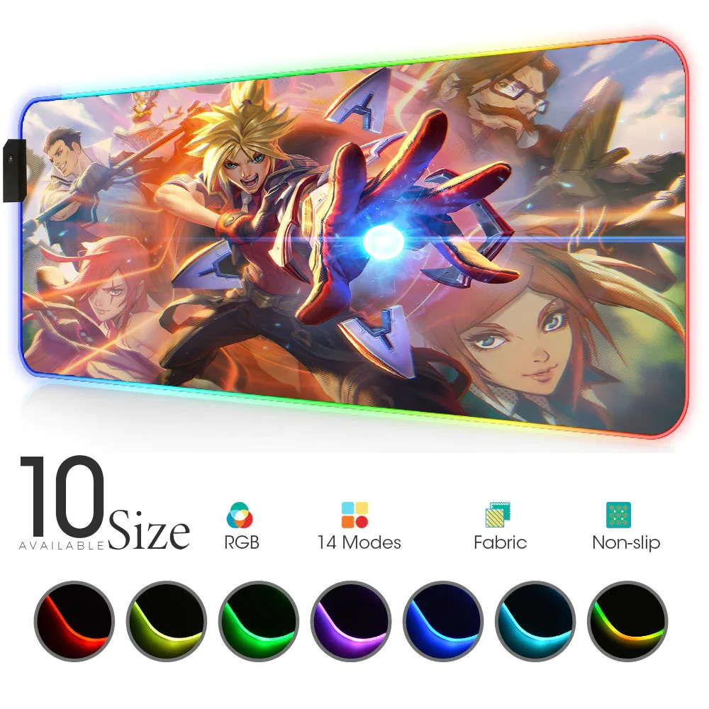 League of legends RGB Mouse Pad Black Game Accessories keyboard Large LED MousePad with Backlit gaming table Pc gamer mouse mat
League of legends RGB Mouse Pad Black Game Accessories keyboard Large LED MousePad with Backlit gaming table Pc gamer mouse mat
