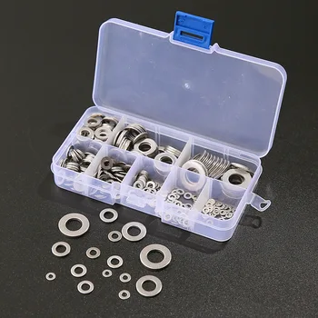 360 Pcs Stainless Steel M2 M2.5 M3 M4 M5 M6 M8 M10 Flat Washers Kit with Box with Abrasion Resistance
360 Pcs Stainless Steel M2 M2.5 M3 M4 M5 M6 M8 M10 Flat Washers Kit with Box with Abrasion Resistance