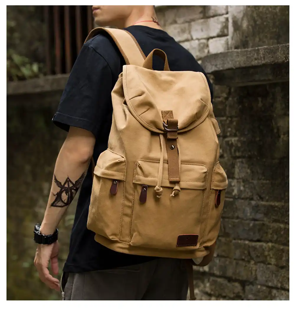 backpack vintage canvas
