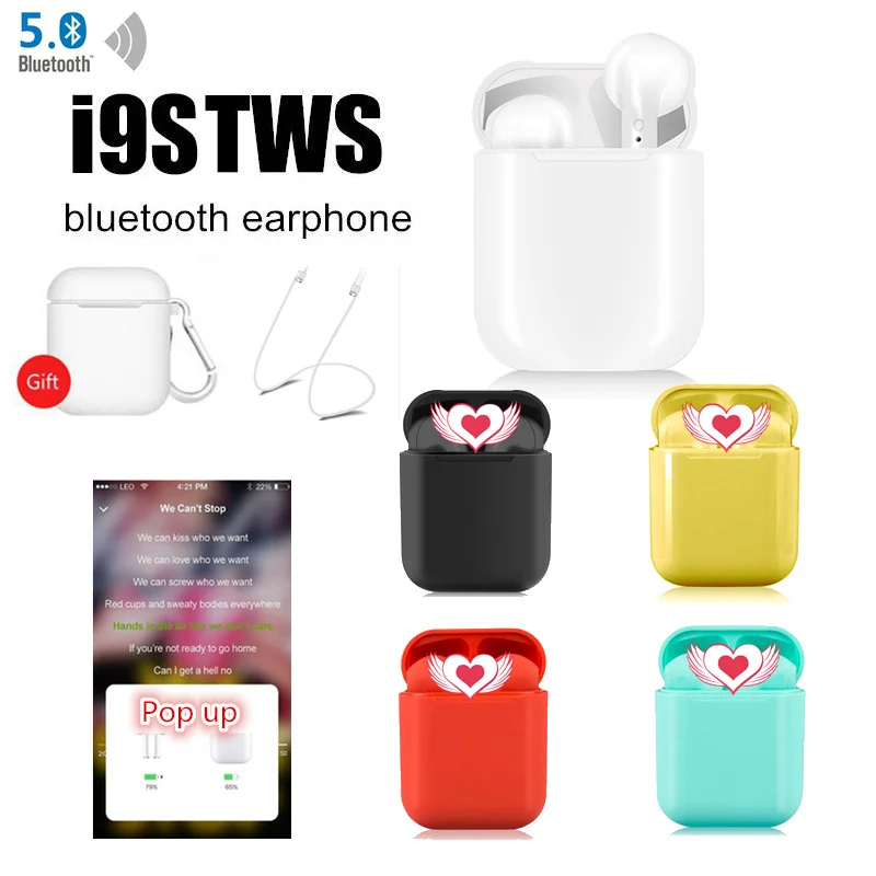 I9S TWS Colorful With Popup Bluetooth Earphones i9s tws Wireless Bluetooth 5.0 Earbuds MINI 1:1 PK i10tws i20 i12tws i13 i500
I9S TWS Colorful With Popup Bluetooth Earphones i9s tws Wireless Bluetooth 5.0 Earbuds MINI 1:1 PK i10tws i20 i12tws i13 i500