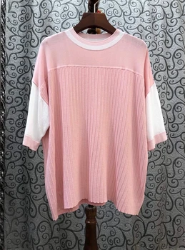 2020 Spring and Summer New Women's round Neck Color Matching Stitching Decorations Pleated Short Sleeve Loose Top 701
2020 Spring and Summer New Women's round Neck Color Matching Stitching Decorations Pleated Short Sleeve Loose Top 701