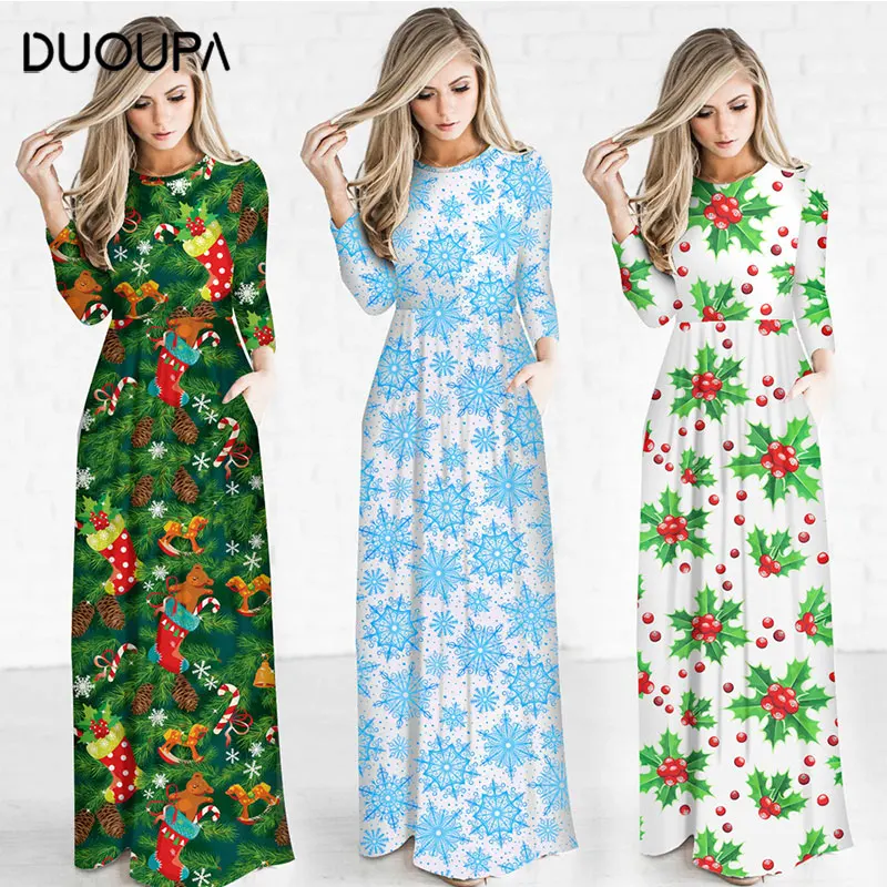 2020 Autumn and Winter NEW Christmas Dress Women's Christmas Candy Pattern Round Neck Print Long-sleeved Dress Long Large Size
2020 Autumn and Winter NEW Christmas Dress Women's Christmas Candy Pattern Round Neck Print Long-sleeved Dress Long Large Size