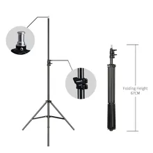 2 m/6.5ft estúdio profissional ajustável suave caixa flash tripé de luz contínua(China)