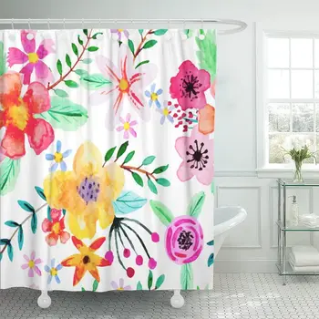 Abstract Watercolor Flowers Red Pink Yellow and Orange Shower Curtain Waterproof Polyester Fabric 60 x 72 Inches Set with Hooks
Abstract Watercolor Flowers Red Pink Yellow and Orange Shower Curtain Waterproof Polyester Fabric 60 x 72 Inches Set with Hooks