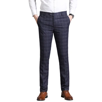 HCXY Spring and Autumn Men's Slim Straight Pants Men Cotton lattice Suit Pants Male Business Casual Pants
HCXY Spring and Autumn Men's Slim Straight Pants Men Cotton lattice Suit Pants Male Business Casual Pants