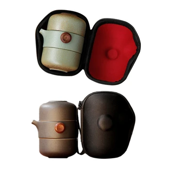 2 Set Japanese-Style Ceramic Teapot Lid Bowl Teacup Handmade Portable Travel Office Tea Set, Green & Black
2 Set Japanese-Style Ceramic Teapot Lid Bowl Teacup Handmade Portable Travel Office Tea Set, Green & Black