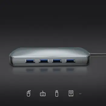 6-in-1 USB C Hub 11 in 1 Multi HDMI USB HUB 3.0 Adapter Dock for macBook Pro Card Reader USB Splitter Type C USB HUB
6-in-1 USB C Hub 11 in 1 Multi HDMI USB HUB 3.0 Adapter Dock for macBook Pro Card Reader USB Splitter Type C USB HUB