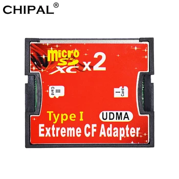 CHIPAL Dual Slot MicroSD TF to CF Card Adapter Micro SD SDHC SDXC Card Adapter MicroSD to Extreme Compact Flash Type I Converter
CHIPAL Dual Slot MicroSD TF to CF Card Adapter Micro SD SDHC SDXC Card Adapter MicroSD to Extreme Compact Flash Type I Converter