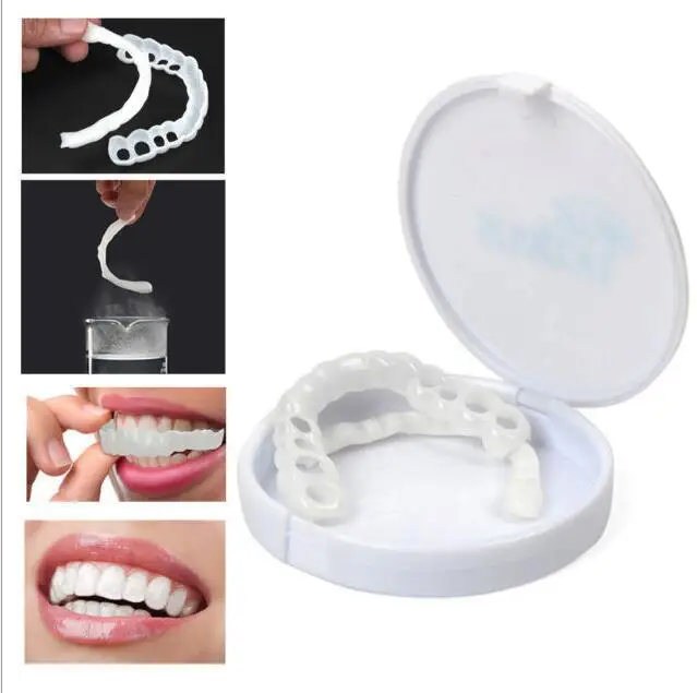 1 Pair Smile Teeth Fake Tooth Cover Teeth Simulation Braces Whitening Set Second Generation Silicone Simulation Teeth Dentures
1 Pair Smile Teeth Fake Tooth Cover Teeth Simulation Braces Whitening Set Second Generation Silicone Simulation Teeth Dentures