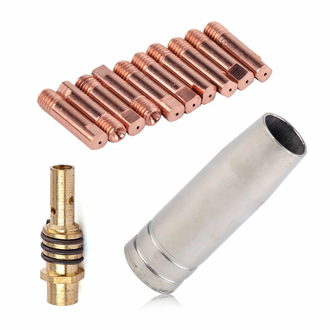 12pcs/Set 15AK MIG/MAG Welding Nozzle Contact Tips 0.8x25mm Gas Connector Holder Set Nozzle Welding Accessories
12pcs/Set 15AK MIG/MAG Welding Nozzle Contact Tips 0.8x25mm Gas Connector Holder Set Nozzle Welding Accessories
