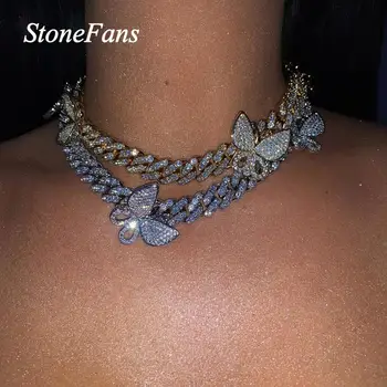 Stonefans Iced Out Butterfly Necklace Cuban Chain Choker for Women Hip Hop Bling Rhinestone Necklace Big Butterfly Jewelry
Stonefans Iced Out Butterfly Necklace Cuban Chain Choker for Women Hip Hop Bling Rhinestone Necklace Big Butterfly Jewelry