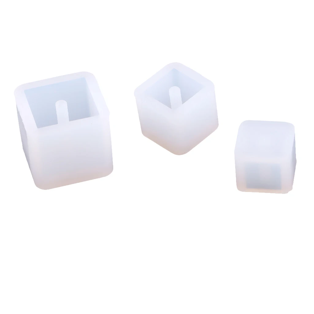 3 Sizes Silicone DIY Cube Beads Pendant Molds Resin Jewelry Making Tools 3 Sizes Silicone DIY Cube Beads Pendant Molds Resin Jewelry Making Tools