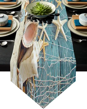 Sea Star Conch Beach Table Runner Home Kitchen Decorative Table Runner for Wedding Party Cake Floral Tablecloth
Sea Star Conch Beach Table Runner Home Kitchen Decorative Table Runner for Wedding Party Cake Floral Tablecloth