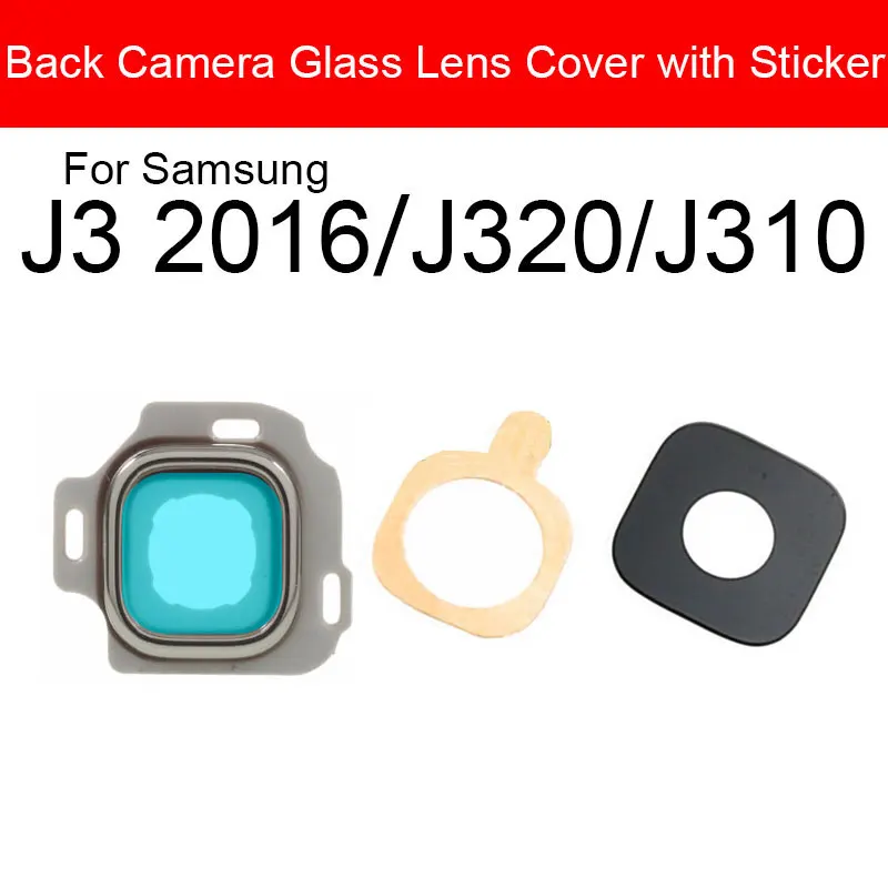 

Back Camera Lens For samsung galaxy J3 2016 J320 J310 Rear Camera Glass Lens with Adhensive Sticker/Glue Frame Repair