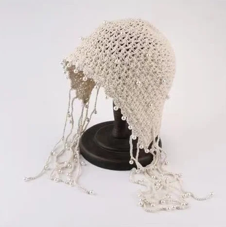 Vintage Pearl & Tassel Women's Knitted Beanie - Elegant Winter Style 6 Hdd330e1f390b48dabd800d177875f9ecU