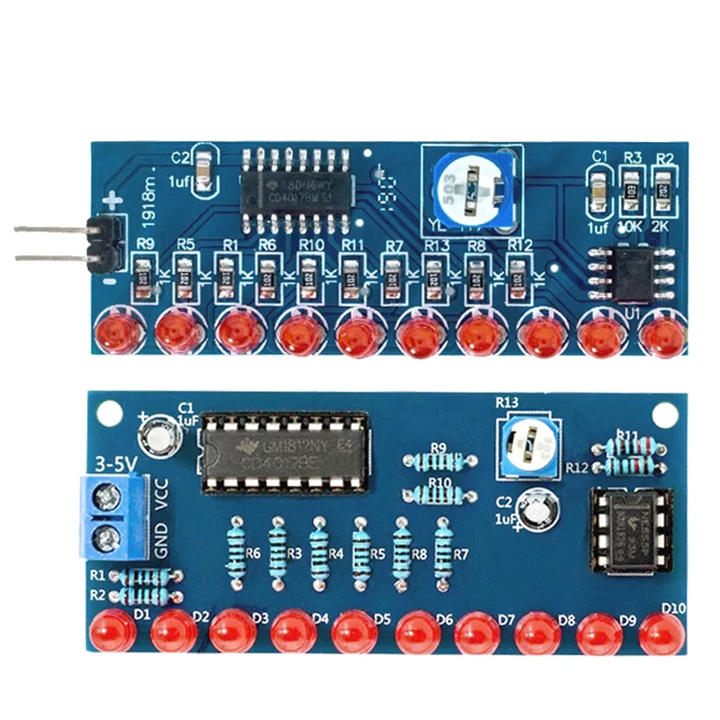 Smart Electronics Kits Ne555+CD4017 Light Water Flowing LED Module DIY Kit Learn Electronic Principles Children's Lab | Электронные