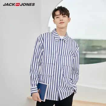 JackJones Men's 100% Cotton Striped Long-sleeved Shirt Jacket style Menswear| 220121554 
JackJones Men's 100% Cotton Striped Long-sleeved Shirt Jacket style Menswear| 220121554