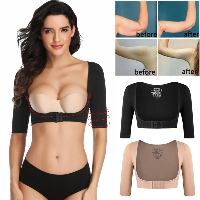 Upper Arm Shaper Slimmer Posture Corrector Women Body Compression Sleeves Shapewear Seamless Corrective Underwear Slimming Tops
Upper Arm Shaper Slimmer Posture Corrector Women Body Compression Sleeves Shapewear Seamless Corrective Underwear Slimming Tops