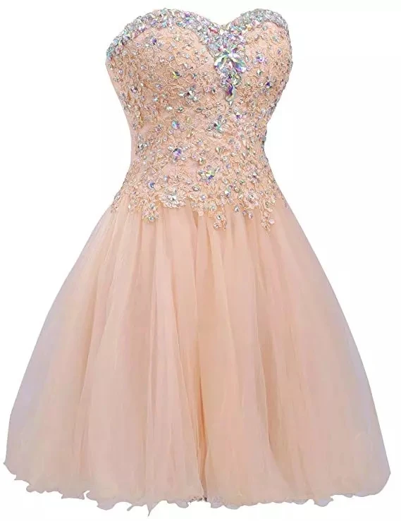 ANGELSBRIDEP Милая Короткие платья для выпускного вечера Junior/Выпускные платья атласная Украшенные стразами Abendkleider Вечерние платья для выпускного вечера горячая распродажа