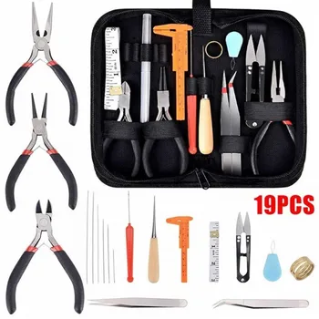 19pcs/set Jewelry Making DIY Pliers Tools Set Flat Round Nose Pliers Wire Cutter Pliers Rings Scissor Needles Beading Tweezer
19pcs/set Jewelry Making DIY Pliers Tools Set Flat Round Nose Pliers Wire Cutter Pliers Rings Scissor Needles Beading Tweezer