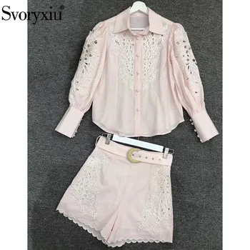 Svoryxiu 2020 Runway Designer Summer Shorts Two Piece Set Women's Elegant Hollow Out Flower Embroidery Suits Female
Svoryxiu 2020 Runway Designer Summer Shorts Two Piece Set Women's Elegant Hollow Out Flower Embroidery Suits Female