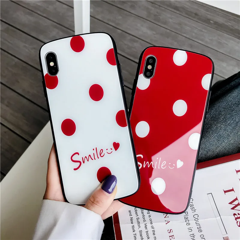 Oval Tempered Glass Coque for IPhone Xs Case Glossy Simple Dots Patterned Cases for Iphone 7 8 6 6S Plus Xr X Xs Max Case Cover
Oval Tempered Glass Coque for IPhone Xs Case Glossy Simple Dots Patterned Cases for Iphone 7 8 6 6S Plus Xr X Xs Max Case Cover