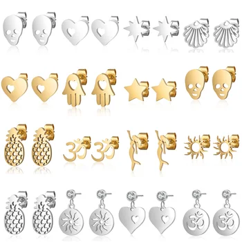 LaVixMia Authentic Stainless Steel Heart Star Om Jewelry Earring Wholesale Female Sun Pinapple Dangle Earrings Dropshipping
LaVixMia Authentic Stainless Steel Heart Star Om Jewelry Earring Wholesale Female Sun Pinapple Dangle Earrings Dropshipping