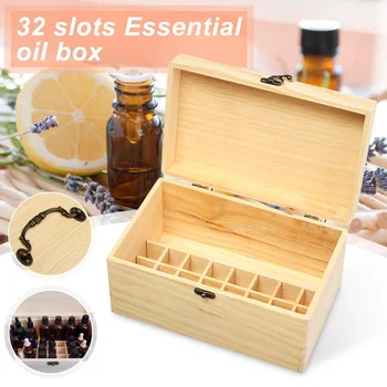 32 Grids Wooden Essential Oil Bottles Box Solid Wood Case Box Container Aromatherapy Storage Holder Home Organizer With Handle
32 Grids Wooden Essential Oil Bottles Box Solid Wood Case Box Container Aromatherapy Storage Holder Home Organizer With Handle