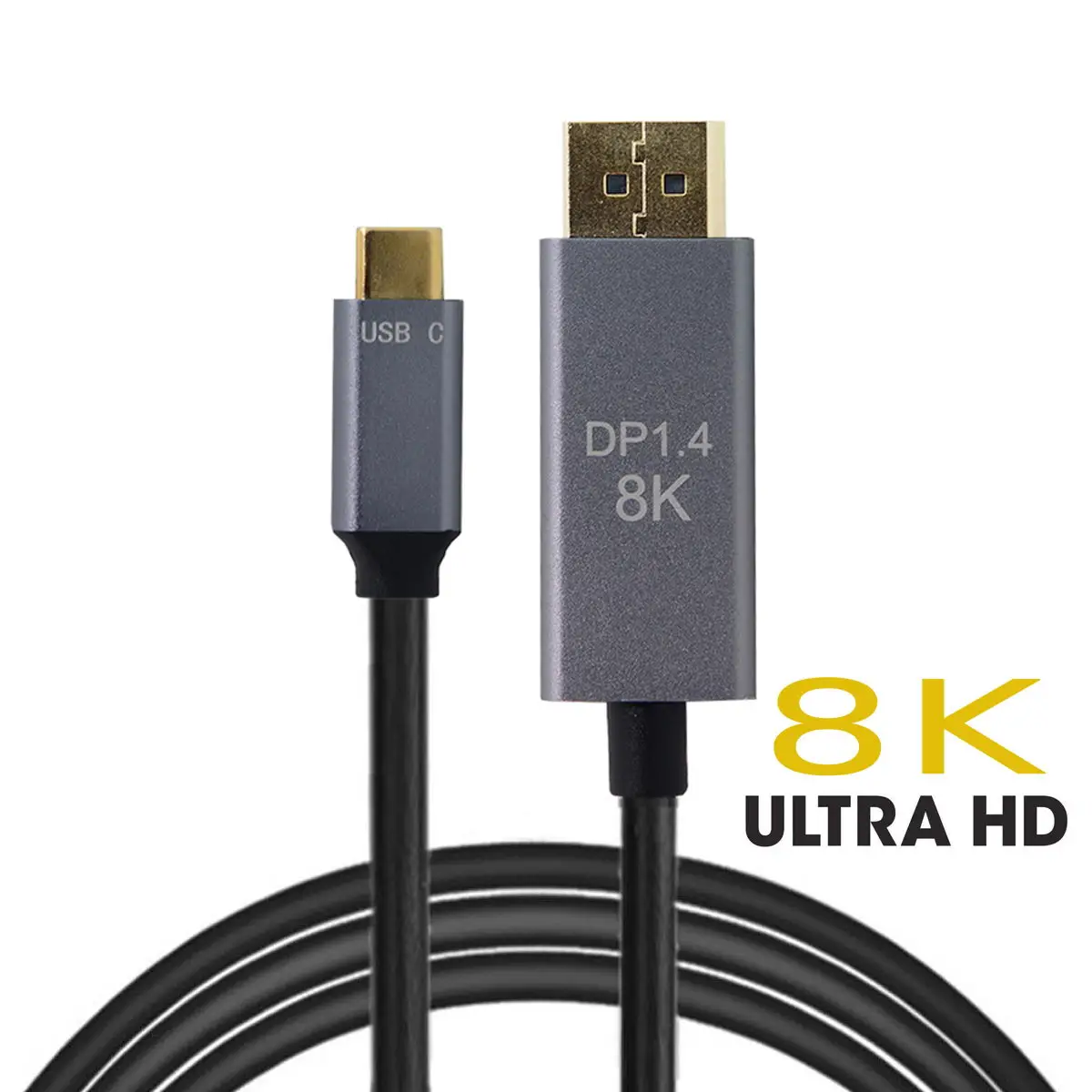 USB Type C 3.1 Displayport Cable for Laptop Display Port to USB C Adapter 8K 30hz UHD DP Displayport Cable 6.56ft
USB Type C 3.1 Displayport Cable for Laptop Display Port to USB C Adapter 8K 30hz UHD DP Displayport Cable 6.56ft