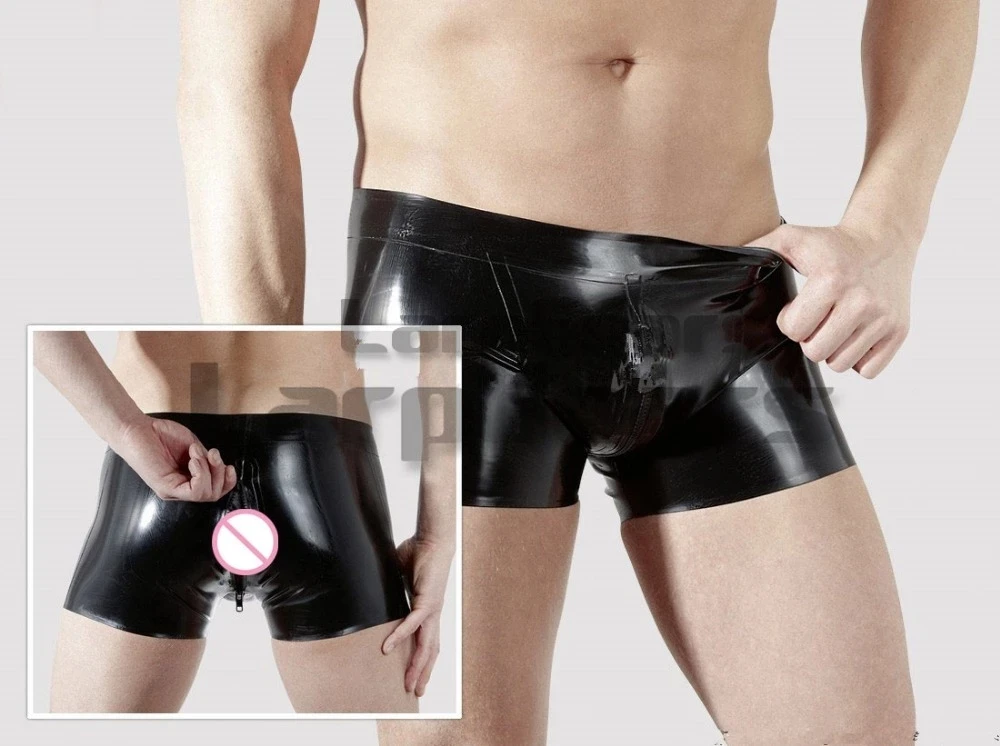 Ручной работы для мужчин черный латекс шорты-боксеры с молнией на промежности
Ручной работы для мужчин черный латекс шорты-боксеры с молнией на промежности