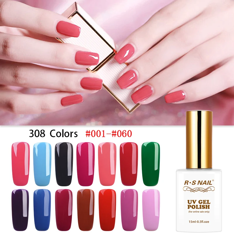 RS NAIL Gel Polish Nail Art Manicure Gellak Vernis Semi Permanant UV LED 308 Colors Range Esmalte Para Unha Gel Varnish Set 15ml
RS NAIL Gel Polish Nail Art Manicure Gellak Vernis Semi Permanant UV LED 308 Colors Range Esmalte Para Unha Gel Varnish Set 15ml