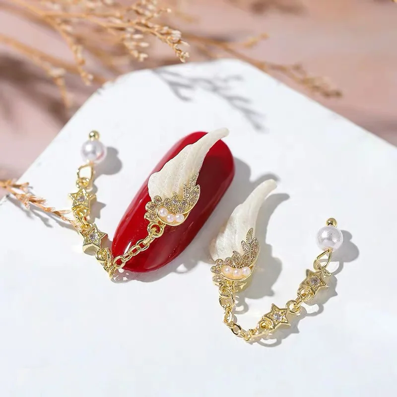 5pcs Angel Wings chain zircon alloy nail art decoration wing pendant nail accessories nail art supplies nail art zircon drill
5pcs Angel Wings chain zircon alloy nail art decoration wing pendant nail accessories nail art supplies nail art zircon drill