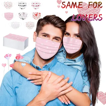 50PC Adult Valentine's Day Masque jetable маски Fast delivery Máscara Headband Printing Breathable Disposable Three-layer Mask
50PC Adult Valentine's Day Masque jetable маски Fast delivery Máscara Headband Printing Breathable Disposable Three-layer Mask