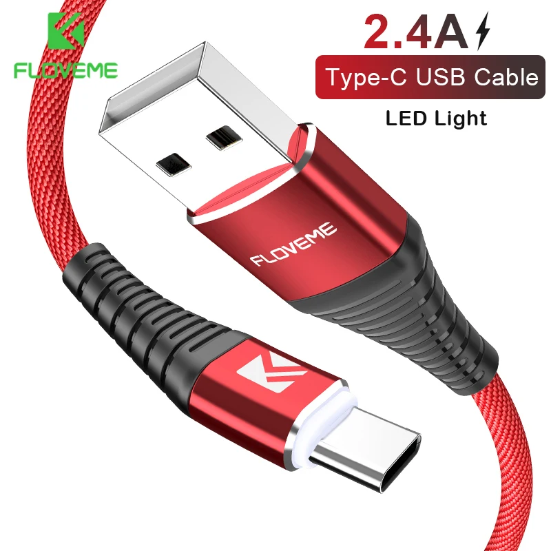 FLOVEME Type-c Phone Cable 2.4A Hi-tensile Fast Charging Cables With LED Light 1M Length Wire For Xiaomi Huawei P30 P20 Pro
FLOVEME Type-c Phone Cable 2.4A Hi-tensile Fast Charging Cables With LED Light 1M Length Wire For Xiaomi Huawei P30 P20 Pro