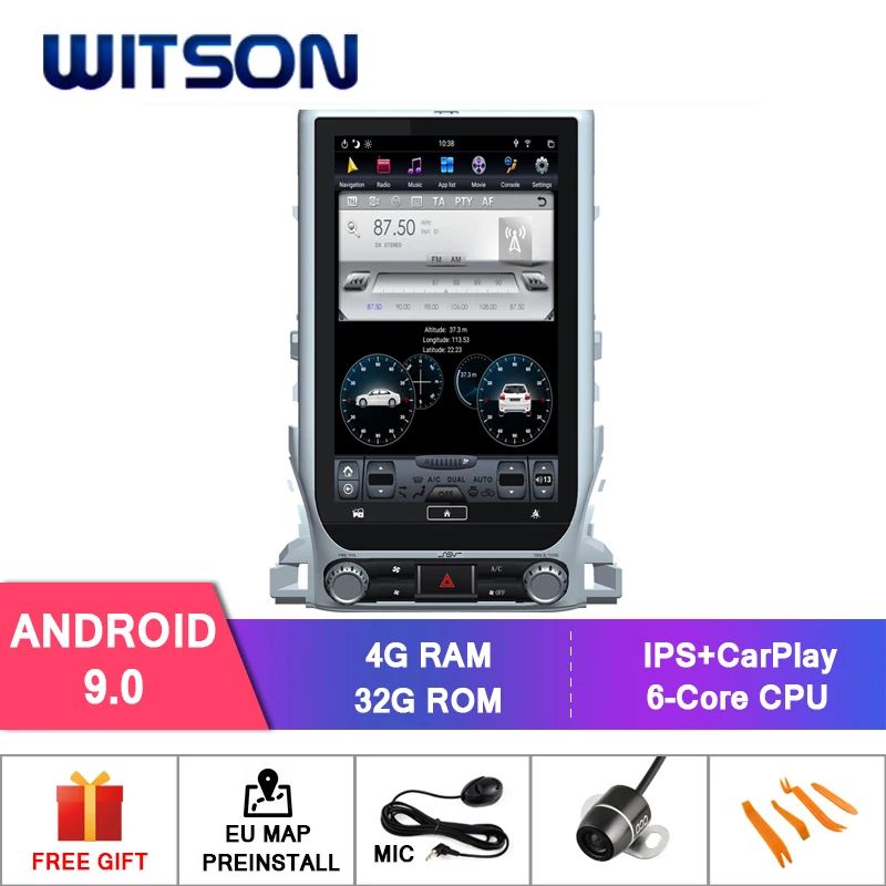 WITSON TESLA STYLE для TOYOTA LAND CRUISER 2008-2015 средний/низкий 4 ГБ 32 GPS-навигация авто стерео