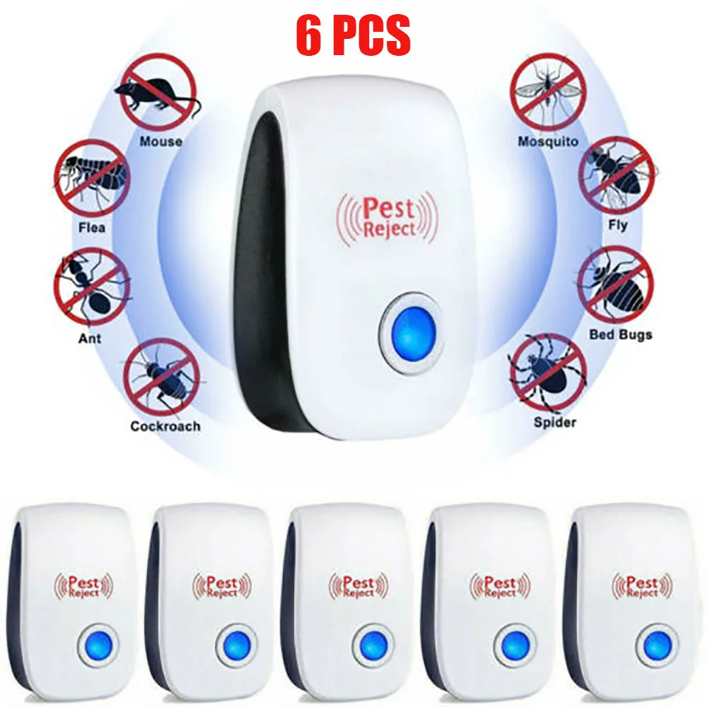 6PCS Electronic Ultrasonic Pest Repeller Repellent Mice Rat Reject Plug in Control Car
6PCS Electronic Ultrasonic Pest Repeller Repellent Mice Rat Reject Plug in Control Car
