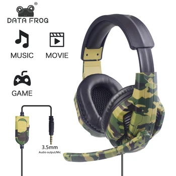 DATA FROG Camouflage Gaming Headset for Laptop PC Gamer 3.5mm Wired Bass Gaming Earphones Casque With Mic Noise For PS4 Xbox One
DATA FROG Camouflage Gaming Headset for Laptop PC Gamer 3.5mm Wired Bass Gaming Earphones Casque With Mic Noise For PS4 Xbox One
